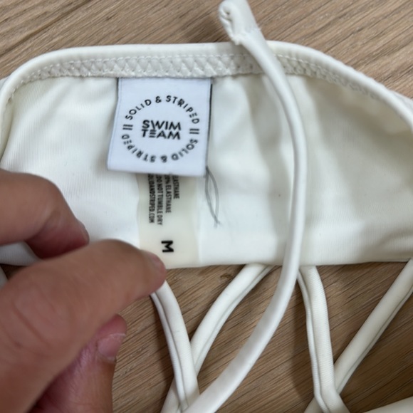 Solid and Striped white/cream bathing suit - Picture 2 of 3